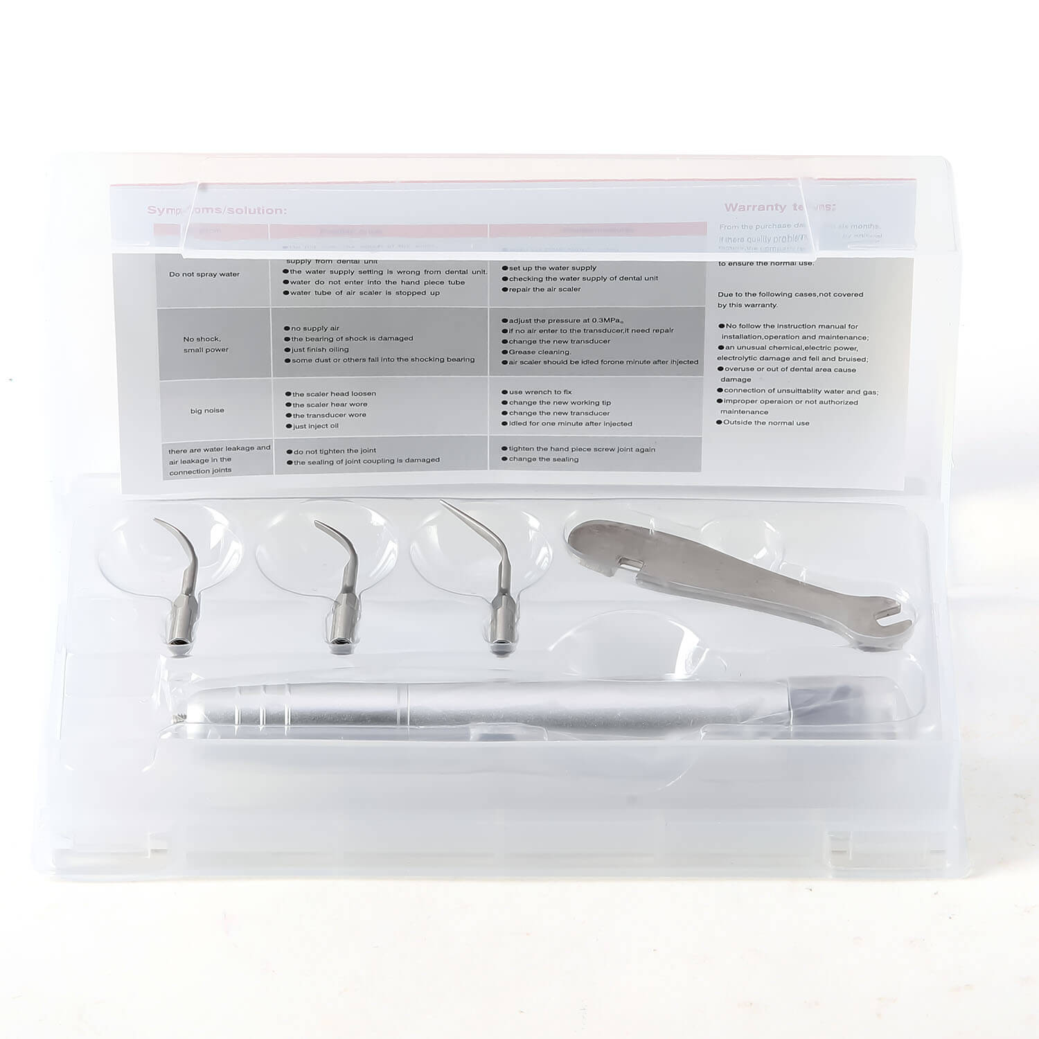 Dental Air Scaler Handpiece with 3 Tips 2/4 Holes