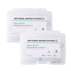 Стоматологические секционные контурные металлические матрицы Matrix Refill G2 30 шт. полос и 1 клипса
