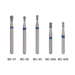 AZDENT Diamond Bur FG BC Series Full Size Round With Collar 5pcs/Pack