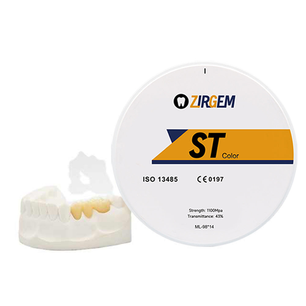 ST Color Precolored Zirconia Block Open System 98mm