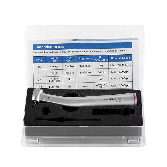 Dental 1:5 Increasing Electric Contra Angle Handpiece Internal Four Way Spray Push Button