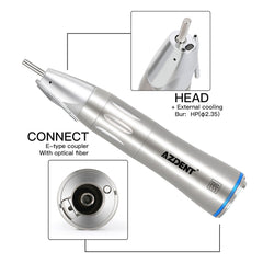 AZDENT 1:1 Fiber Optic Low Speed Straight Handpiece Surgical With External Pipe