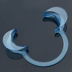 Dental Cheek Retractors Mouth Opener C Type Clear Blue Medium 10Pcs