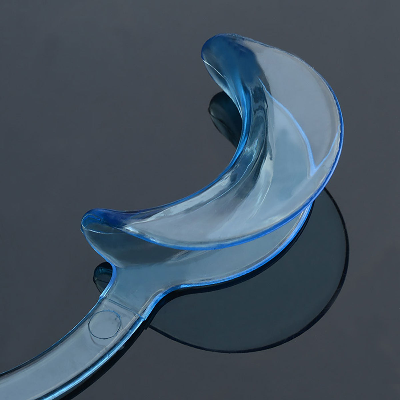 Dental Cheek Retractors Mouth Opener C Type Clear Blue Medium 10Pcs