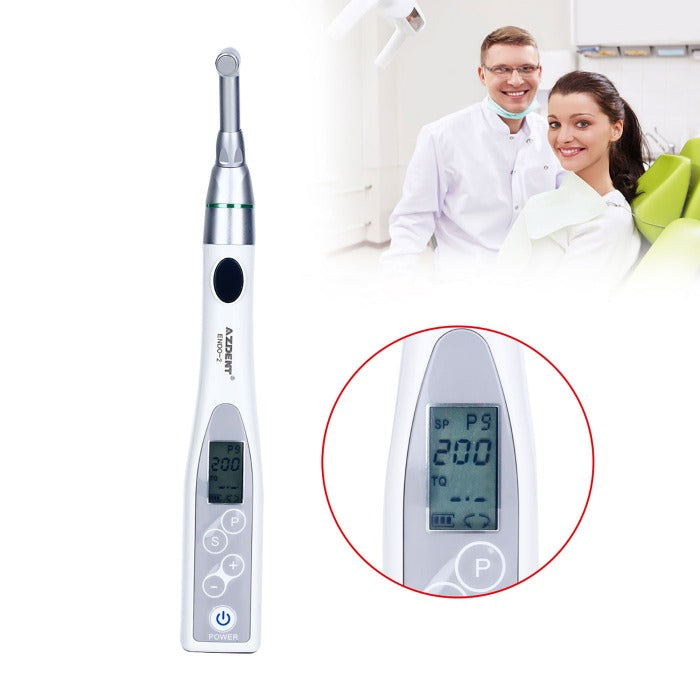AZDENT Dental Mini Cordless Endo Motor Treatment ENDO-2 с 16:1 Contra Angle 9 программ с функцией возвратно-поступательного движения