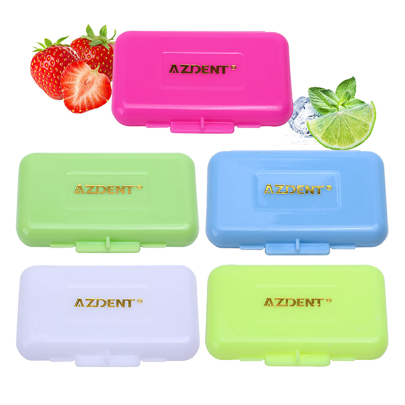 5 Boxes AZDENT Orthodontic Wax Scented Assorted 5 Strips/Box. White Wax Strips