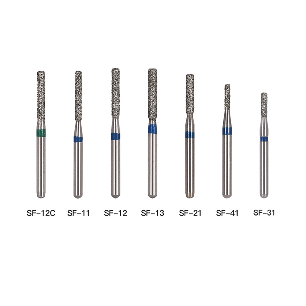 AZDENT Diamond Bur SF Series Full Size Flat End Cylinder 5pcs/Pack