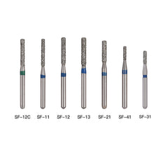 AZDENT Diamond Bur SF Series Full Size Flat End Cylinder 5pcs/Pack