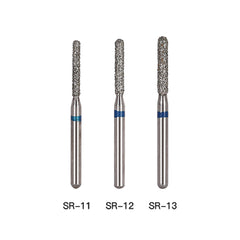AZDENT Diamond Bur SR Series Full Size Round End Cylinder 5pcs/Pack