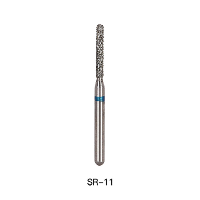 AZDENT Diamond Bur SR Series Full Size Round End Cylinder 5pcs/Pack