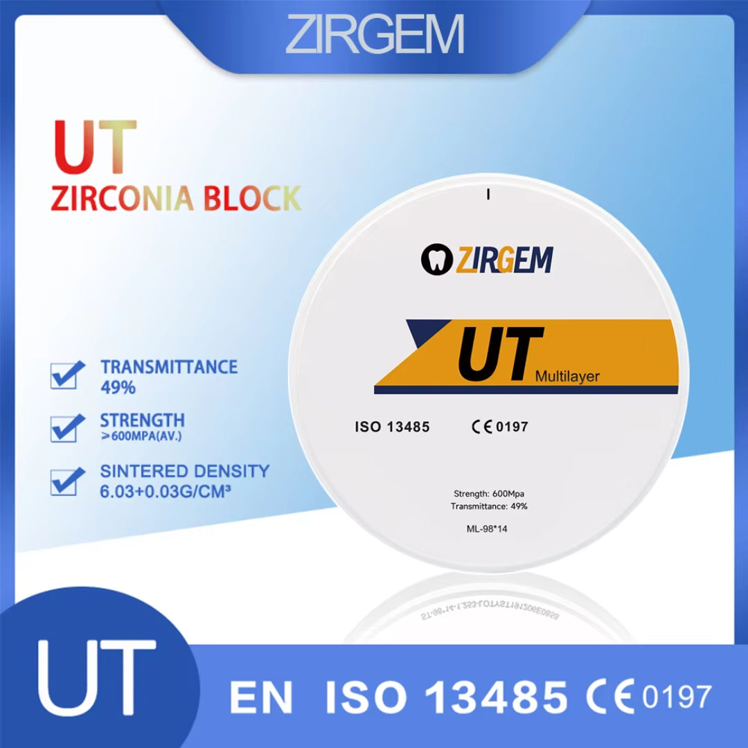 UT Multilayer  Dental Zirconia Block Open System 98mm