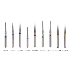 AZDENT Diamond Bur TC Series Full Size Needle 5pcs/Pack