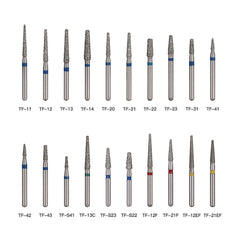 AZDENT Diamond Bur TF Series Full Size Flat Cone 5pcs/Pack