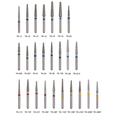 AZDENT Diamond Bur TR Series Full Size Round End Cone 5pcs/Pack