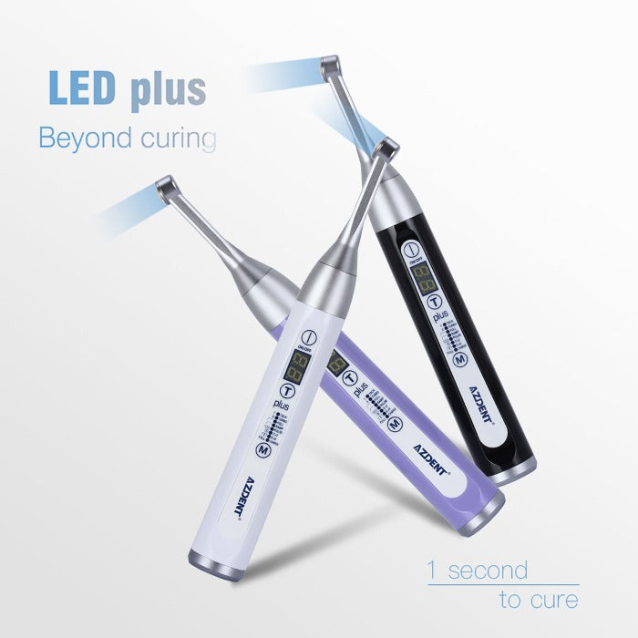 AZDENT Curing Light Wireless LED 1 Second Broad Spectrum 385-515nm 7 Modes 2500mW/cm²