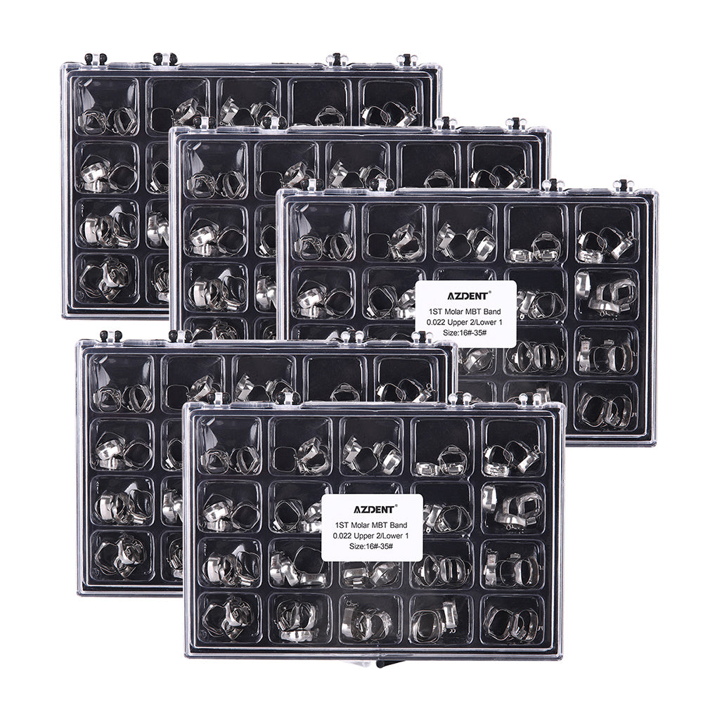 AZDENT 1st Molar Bands with Buccal Tube MBT .022 #16-#35 U2/L1 80pcs/Box