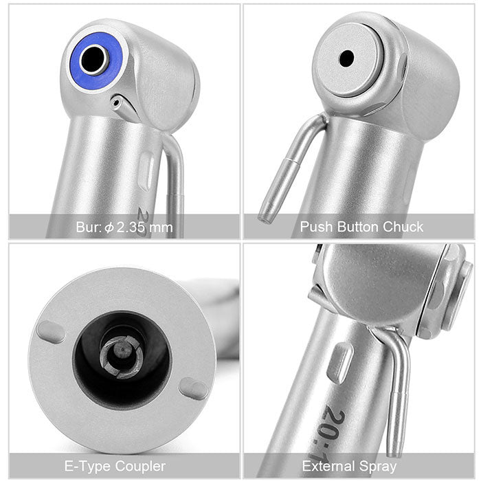 Dental Implant Reduction 20:1 Low Speed Contra Angle Handpiece Push Button