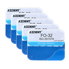 AZDENT Diamond Burs Two Layers FO-32 5pcs/Box