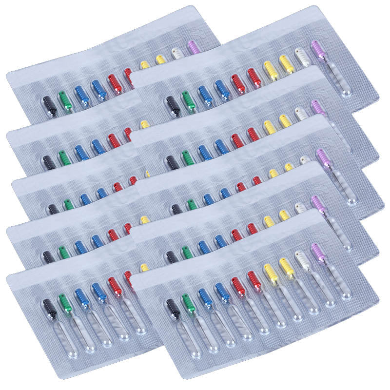 AZDENT Dental Barbed Broaches Files Stainless Steel 25mm 10/Pk
