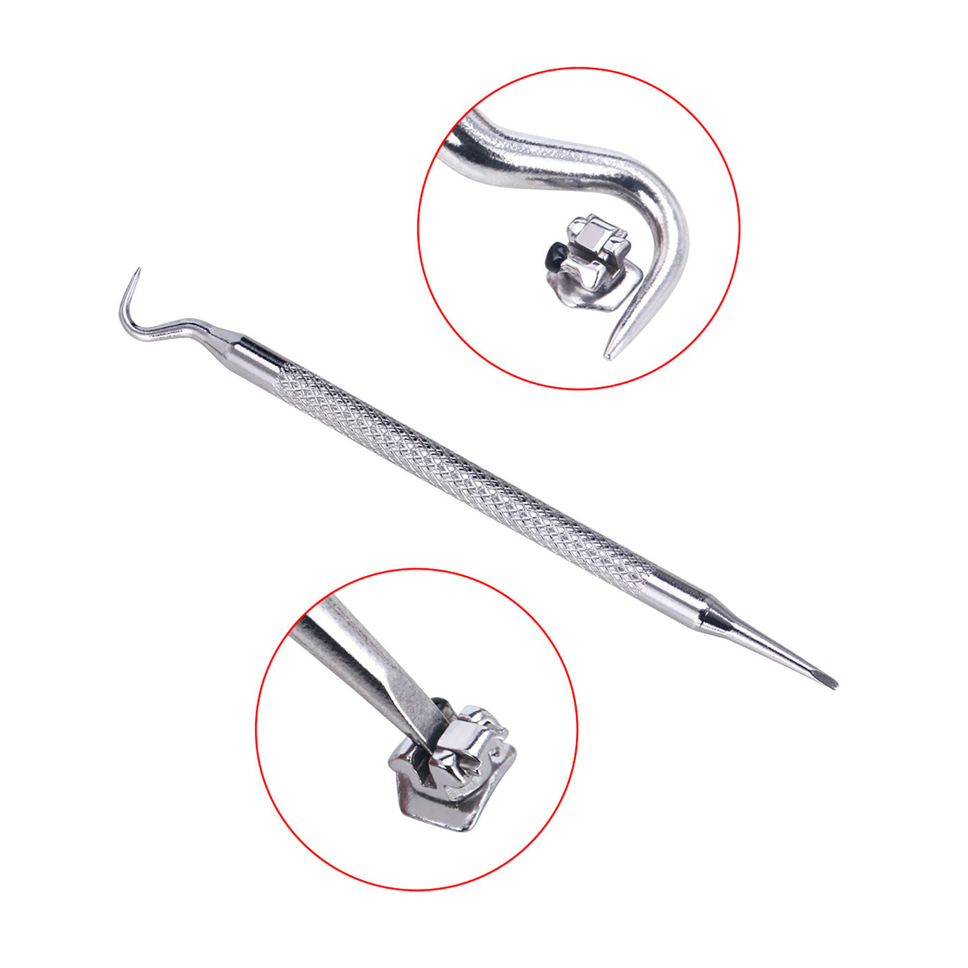 Самолигирующиеся брекеты AZDENT Dental Metal MBT .022 с крючками 345 и щечной трубкой 28 шт./комплект