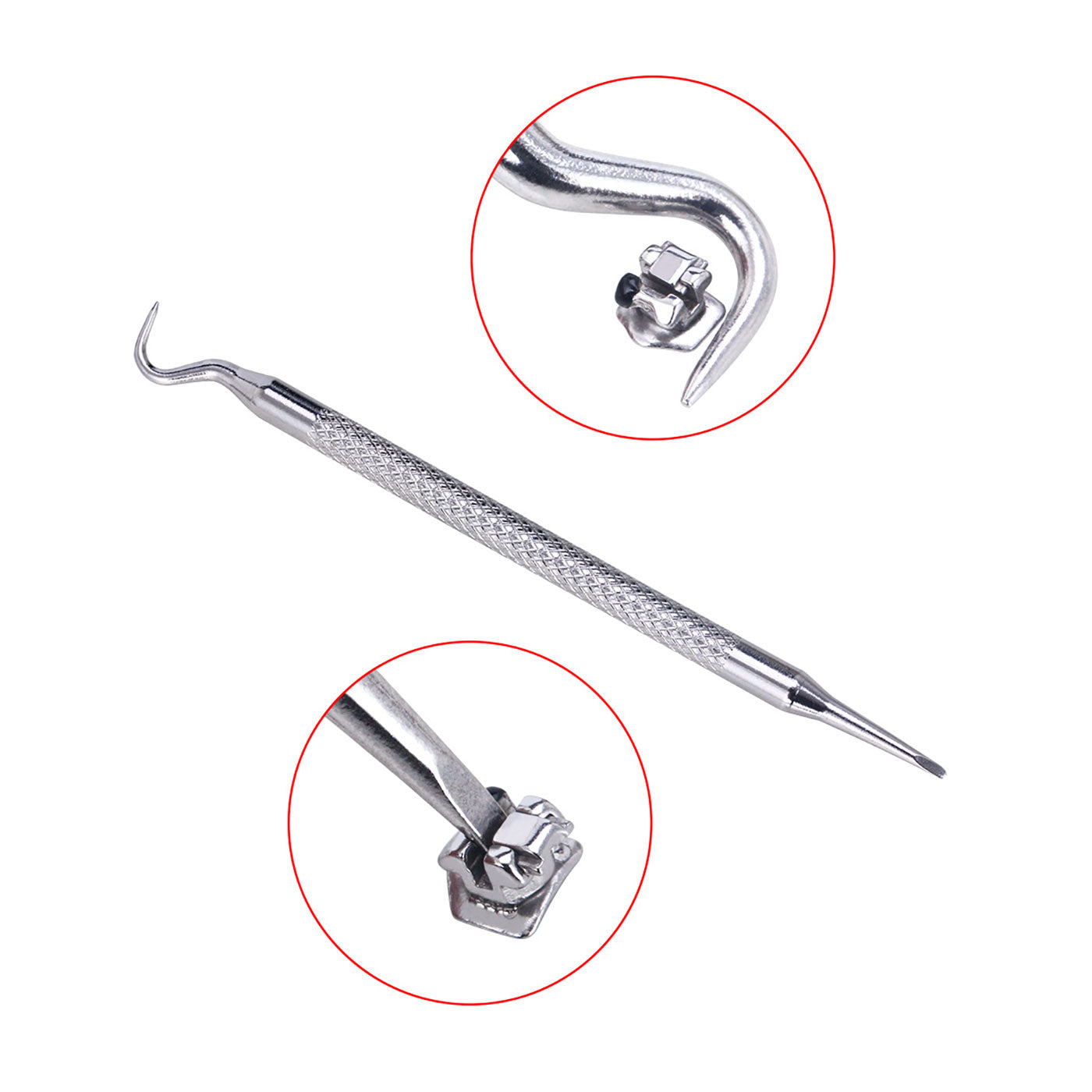 AZDENT Dental Self-Ligating Metal Brackets Roth .022 Hooks on 345 with Tools 28pcs/Box