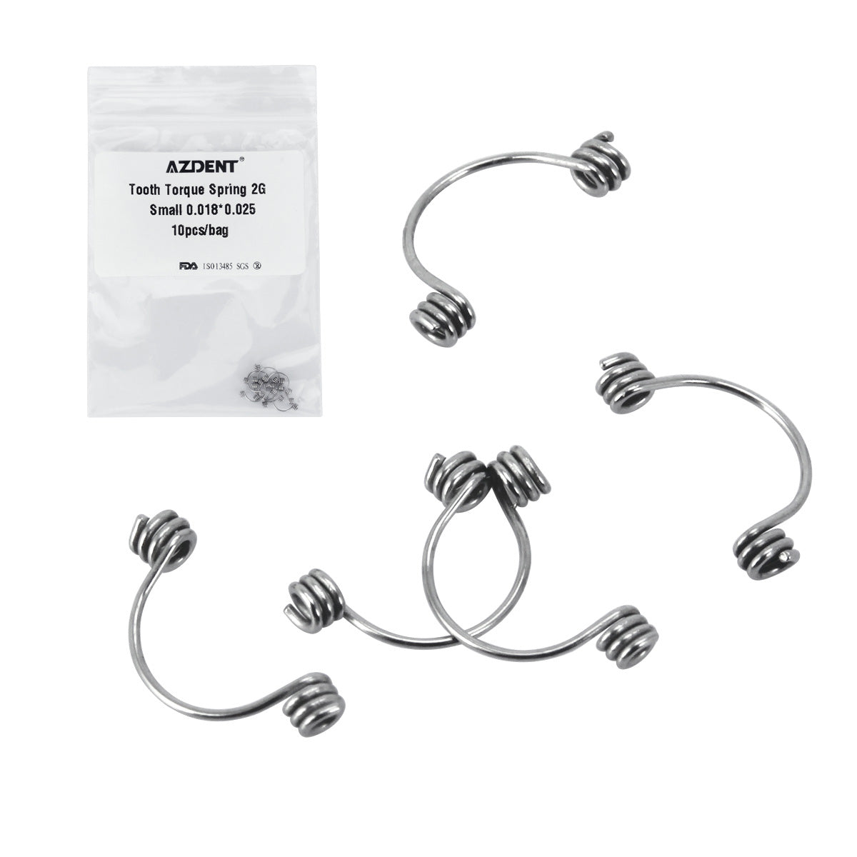 AZDENT Tooth Torque Rectangular Spring 2G Small 0.018*0.025 10/Bag