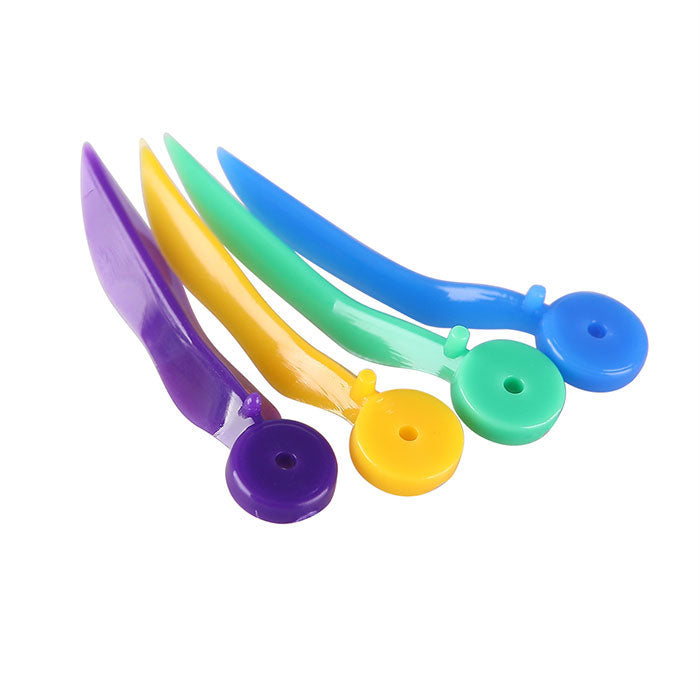 Cuñas dentales desechables con orificio de plástico para separación de dientes, tamaño M/S, 100 unidades/caja