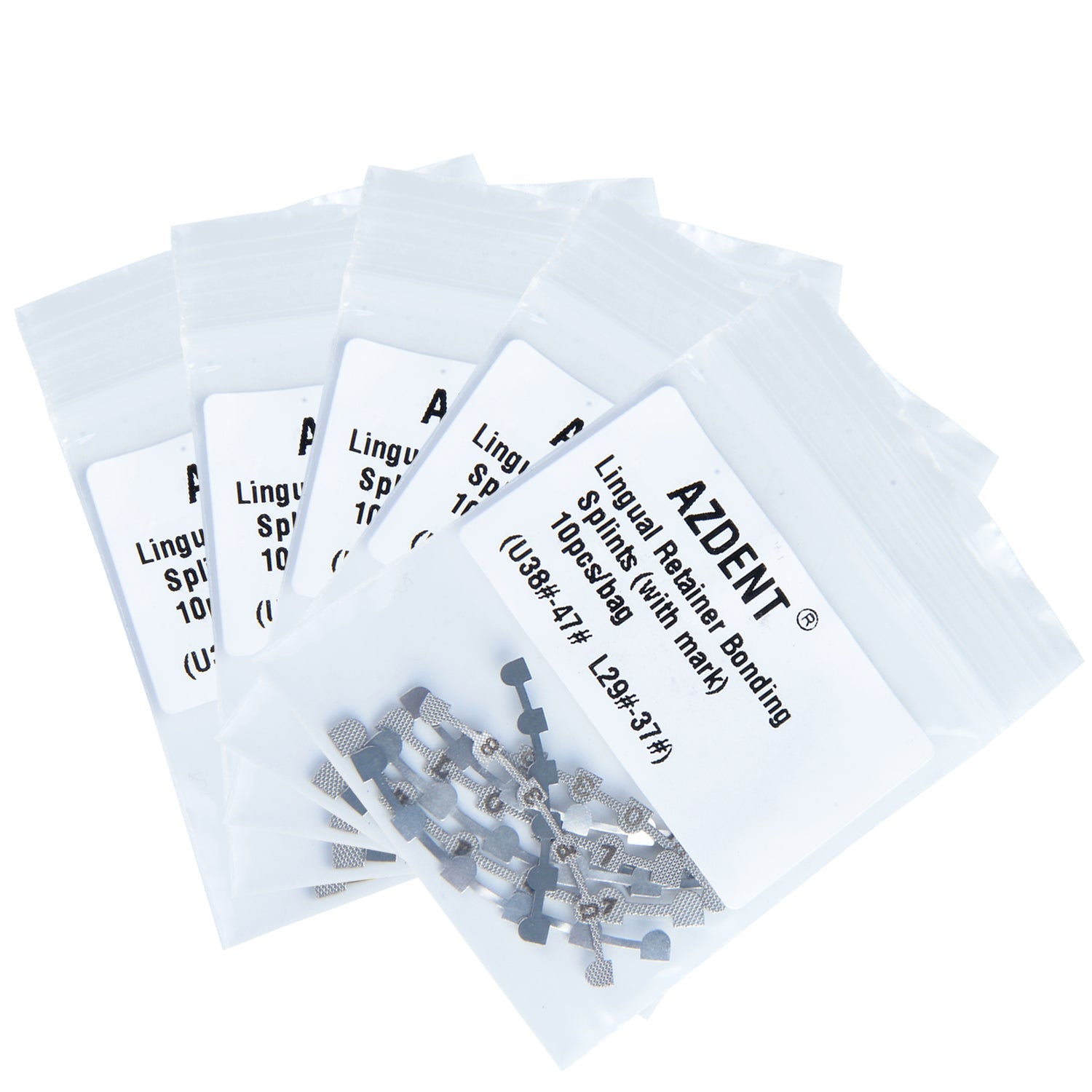 AZDENT Lingual Retainer Bonding Splits U#38-47 & L#29-37 With Mark 10/Bag
