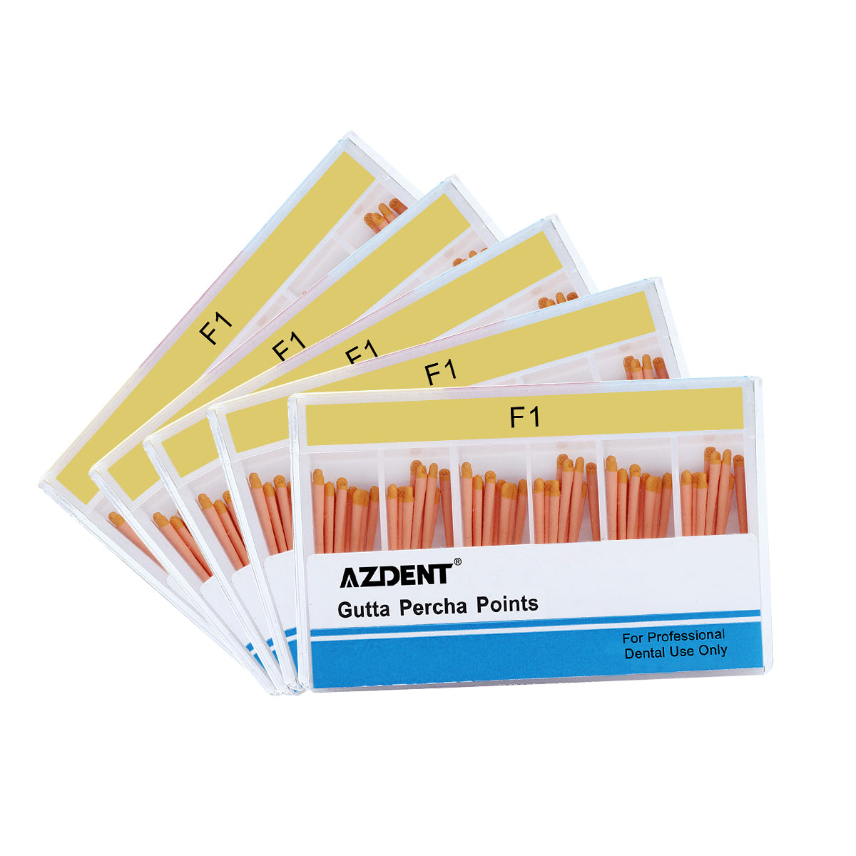 AZDENT Gutta Percha Points F1 Color Coded 60pcs/Box