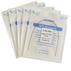 AZDENT Arch Wire TMA Beta Ti-Mo Alloy Ovoid Rectangular 0.017 x 0.025 Upper 1pc/Pack