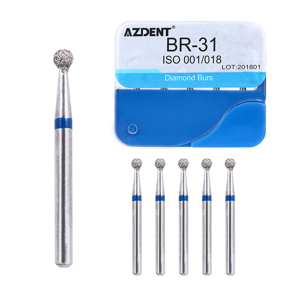 100pcs AZDENT Dental Diamond Burs FG 1.6MM 20 Model/Kit