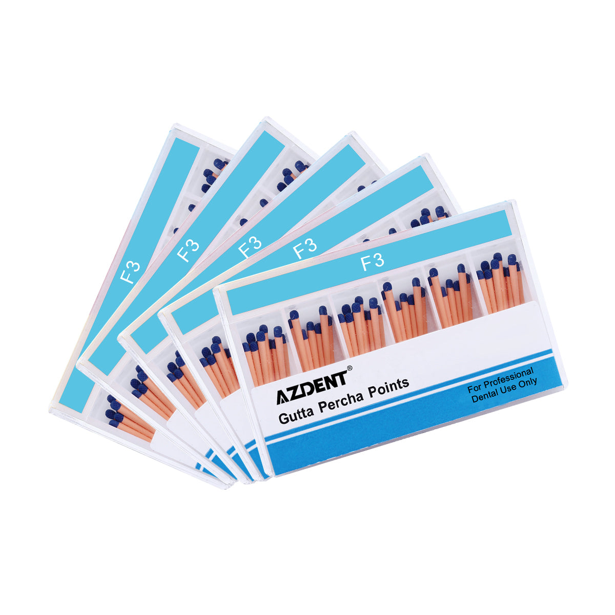 AZDENT Gutta Percha Points F3 Color Coded 60pcs/Box
