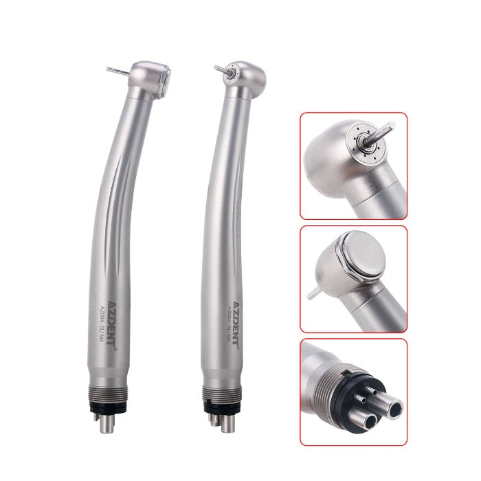 AZDENT Push Button High Speed Handpiece Ceramic Four Way Spray Clean Head