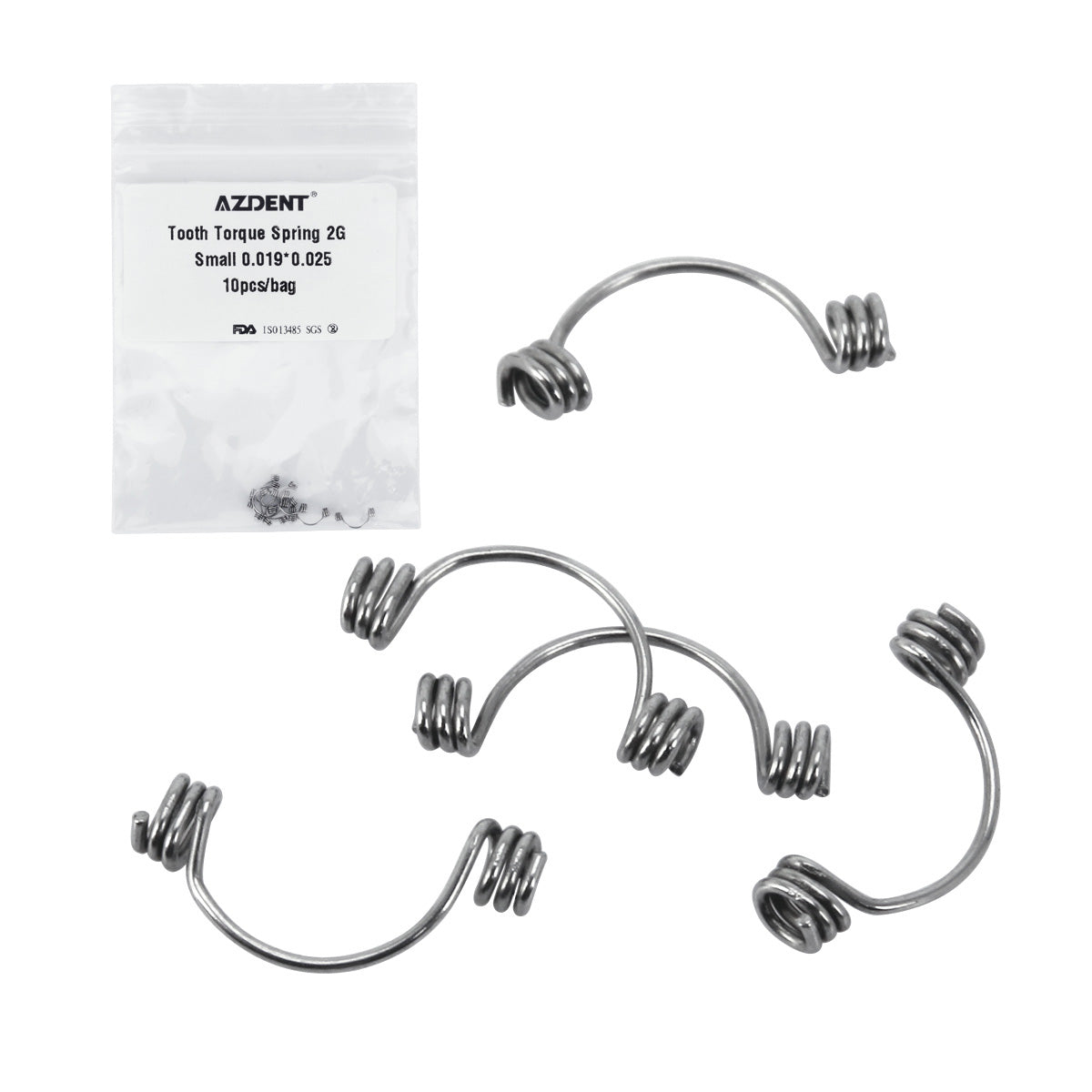AZDENT Tooth Torque Rectangular Spring 2G Small 0.019*0.025 10/Bag
