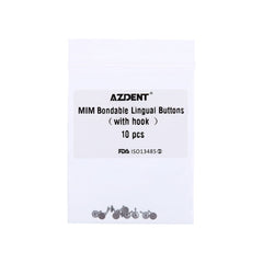 AZDENT Dental Bondable Lingual Buttons with Hook Round Base 10/Bag