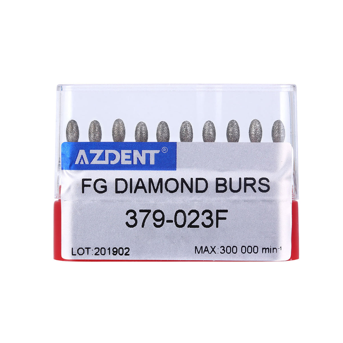 AZDENT Diamond Bur FG 379-023F Football Red 10pcs/Kit