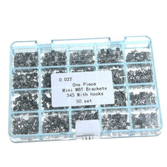 1000pcs AZDENT Dental Metal Brackets Mini MBT .022 Hooks on 345 50 Sets/Box