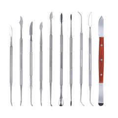 Dental Spatula Plaster Knife Practical Stainless Steel Versatile Teeth Wax Carving Tool Set 10pcs/Kit