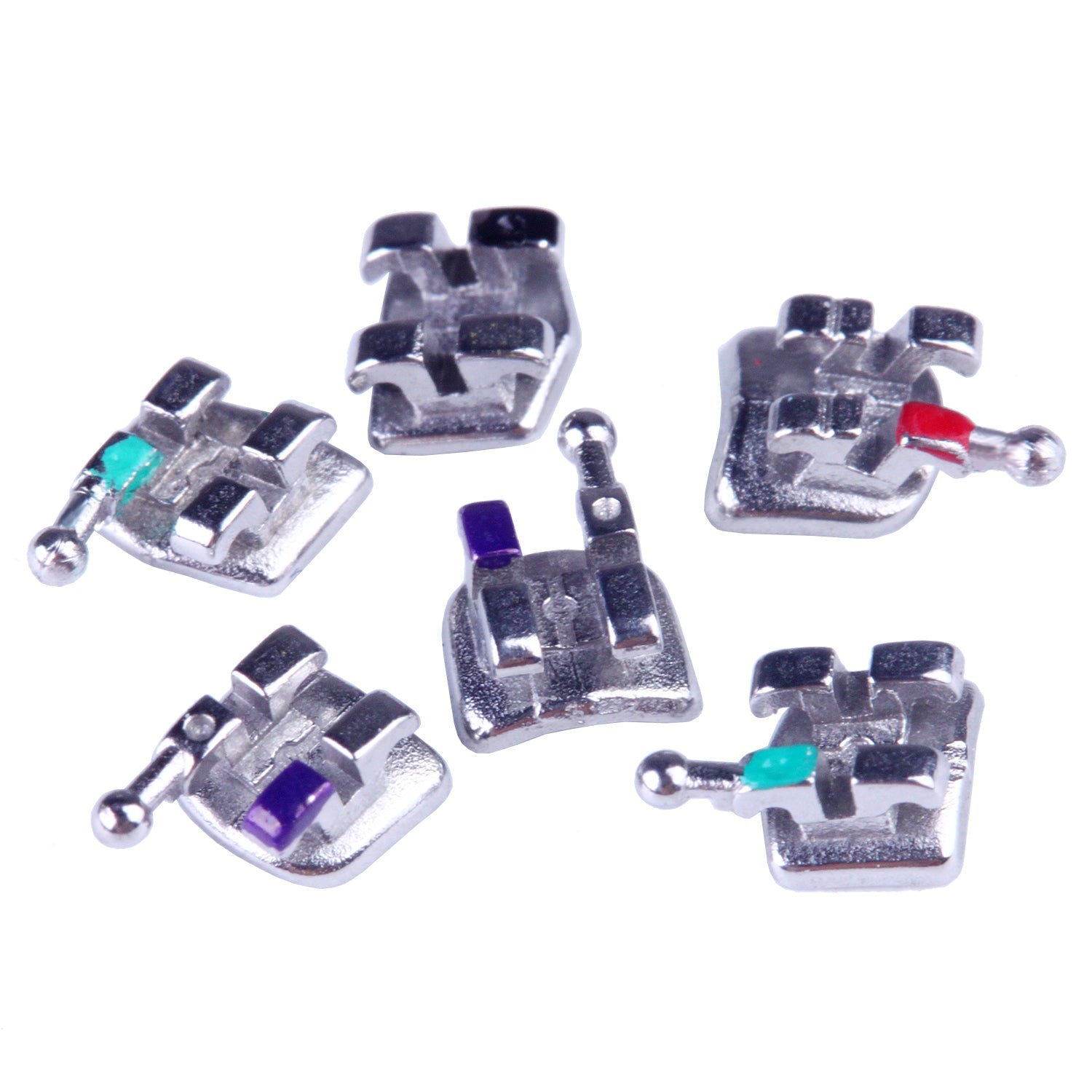 AZDENT Dental Metal Brackets Monoblock Mini MBT .022 Hooks on 345 20pcs/Kit