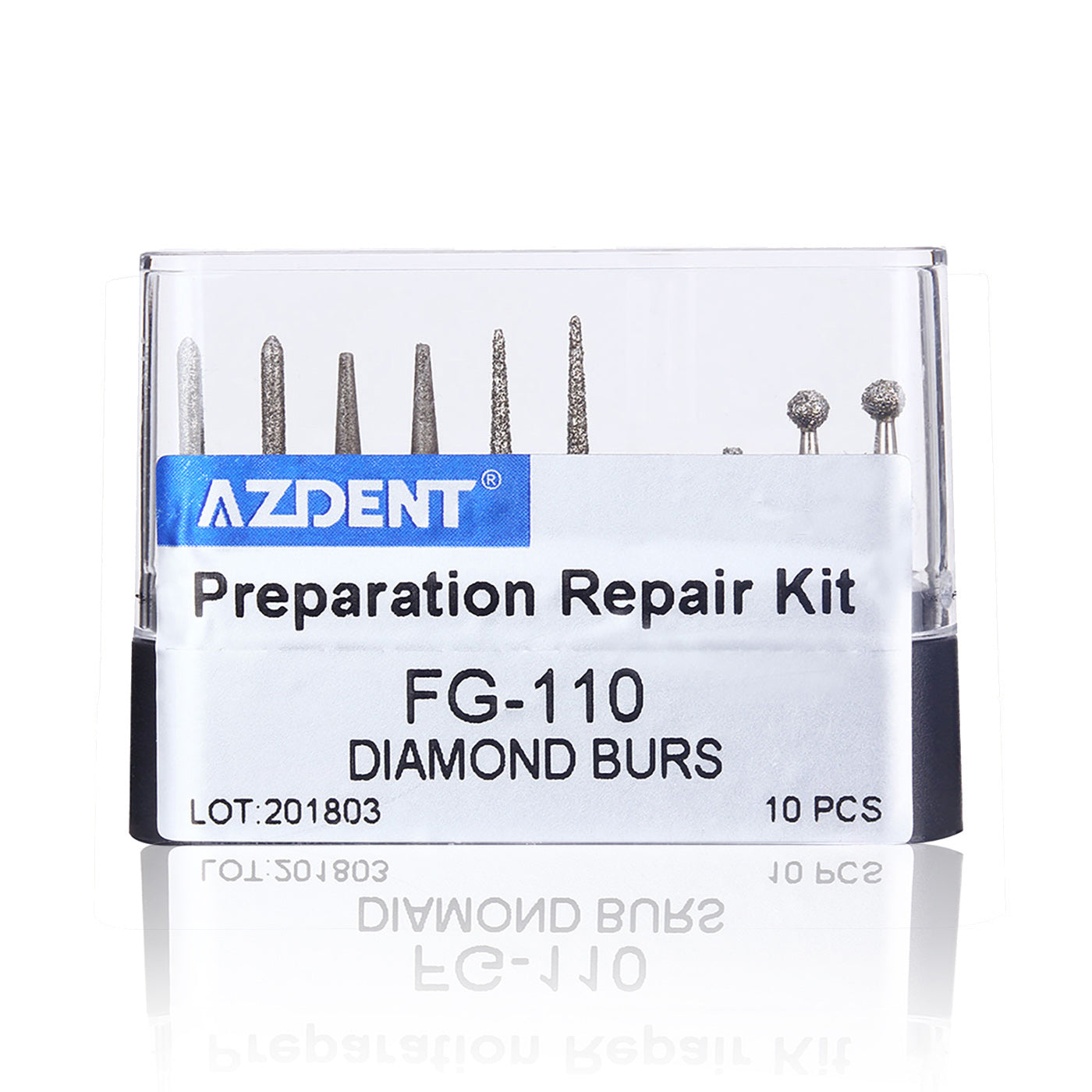 AZDENT Dental Diamond Bur FG-110 Prepartion Repair Kit 10pcs/Kit