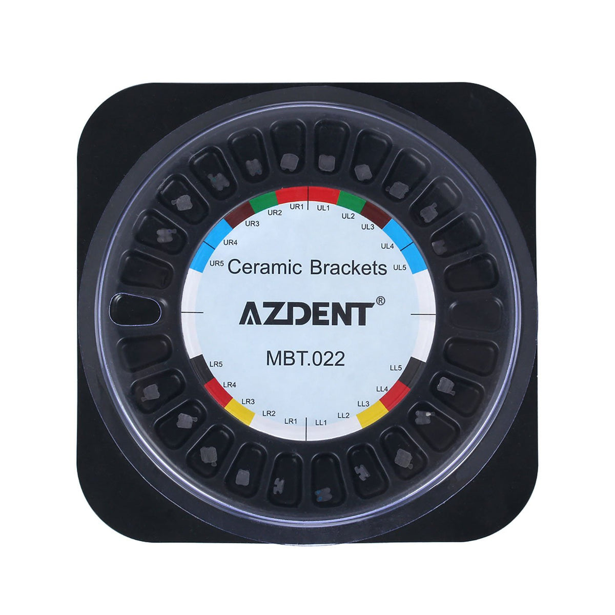 Керамические брекеты AZDENT MBT слот .022 крючки 345 20 шт./коробка