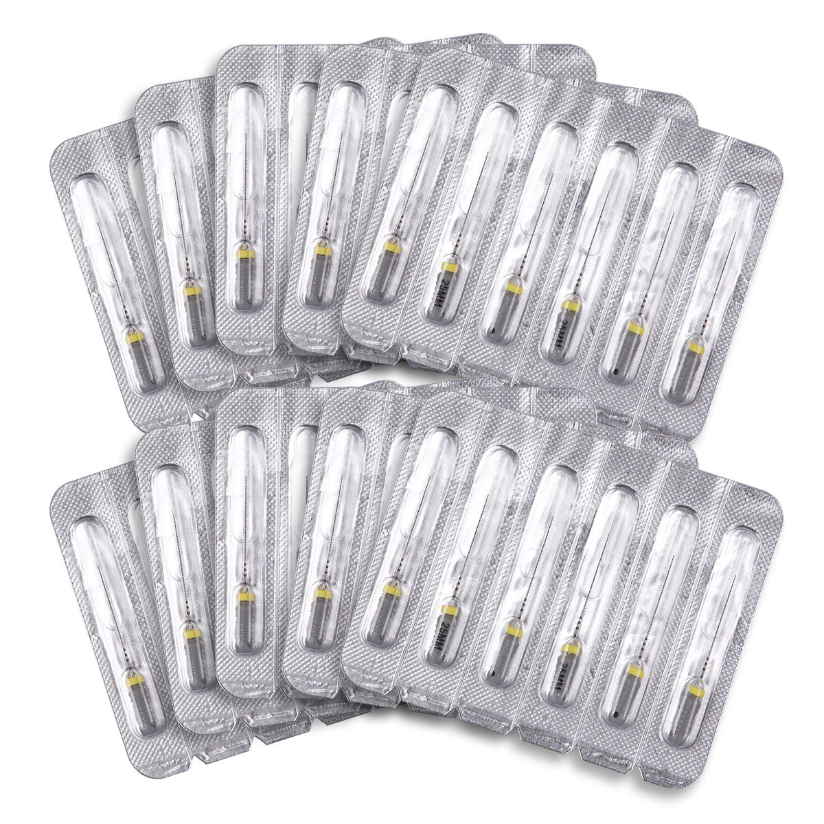 Limas dentales C de acero inoxidable para uso manual, 25 mm, n.° 8, 6 unidades/paquete
