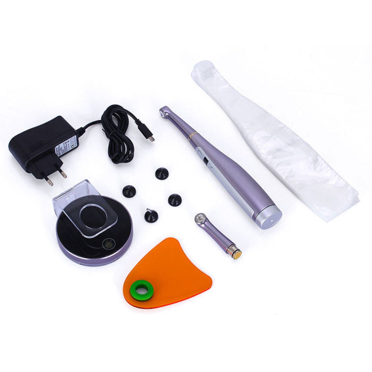 Lámpara de polimerización LED inalámbrica VAFU con pantalla OLED de 1 segundo de curado profundo, amplio espectro, cuerpo metálico con detector de caries y fotómetro de 3200 mW/cm²