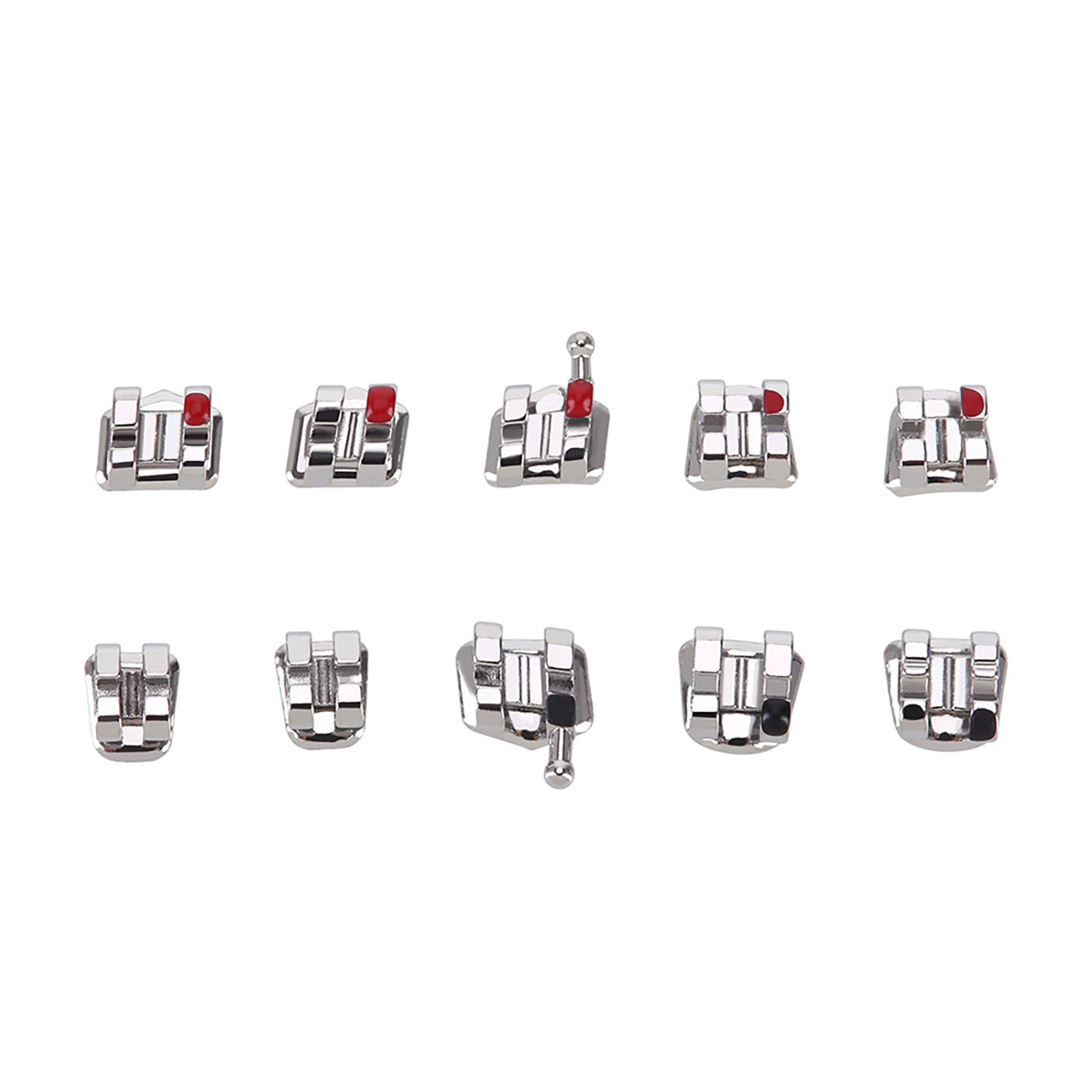Металлические брекеты AZDENT Dental Standard Roth Slot .018 крючки по 3 шт./уп. 20 шт.