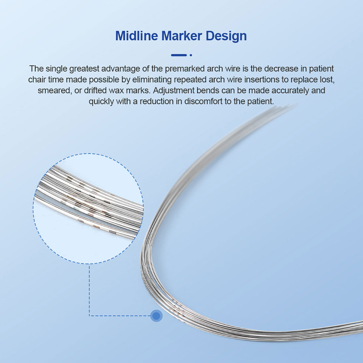 AZDENT Dental Orthodontic Arch Wire NiTi Expanded Rectangular 0.016 x 0.016-0.020 x 0.020 10pcs/Pack