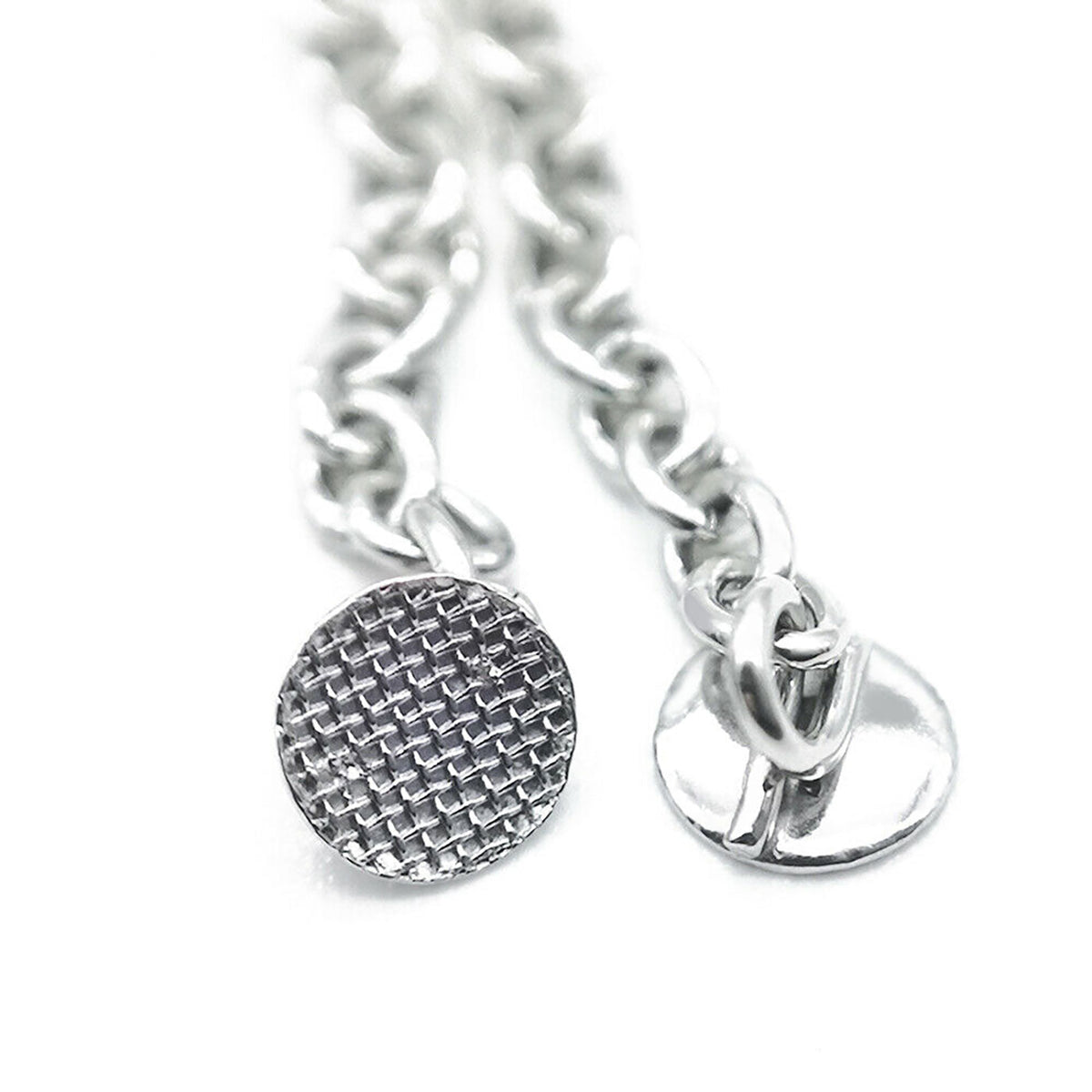 AZDENT Dental Traction Button Chain Silver Round 2/Bag