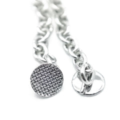AZDENT Dental Traction Button Chain Silver Round 2/Bag