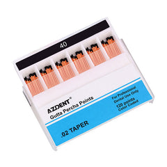AZDENT Gutta Percha Points #40 Taper Size 0.02 Color Coded 120/Box