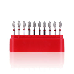 AZDENT Diamond Bur FG 368-023F Football Red 10pcs/Kit