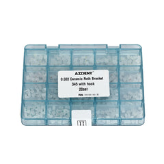Керамические брекеты AZDENT Roth .022 345/крючки 400 шт./коробка